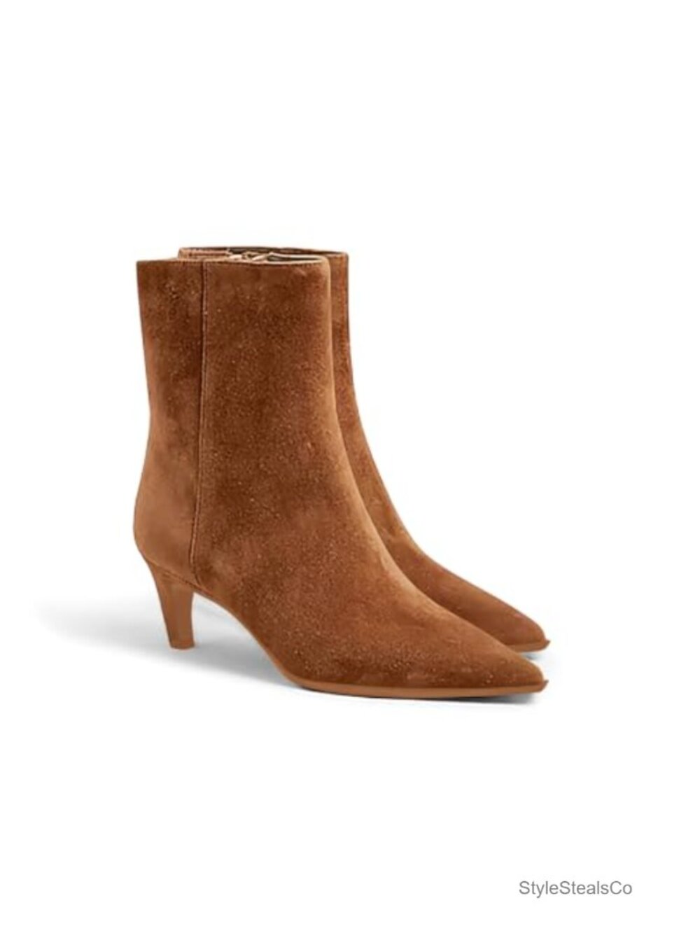 Kitten Heel Pointed Toe Ankle Booties Side Zipper Fall Shoes